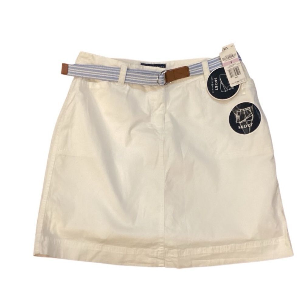 NWT Karen Scott White Skort Skirt Size 6 built in shorts